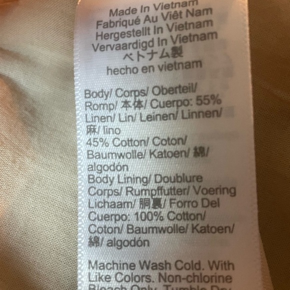 J.Crew Classic Cream Button-Down linen/cotton Skirt size 0 - Picture 9 of 9